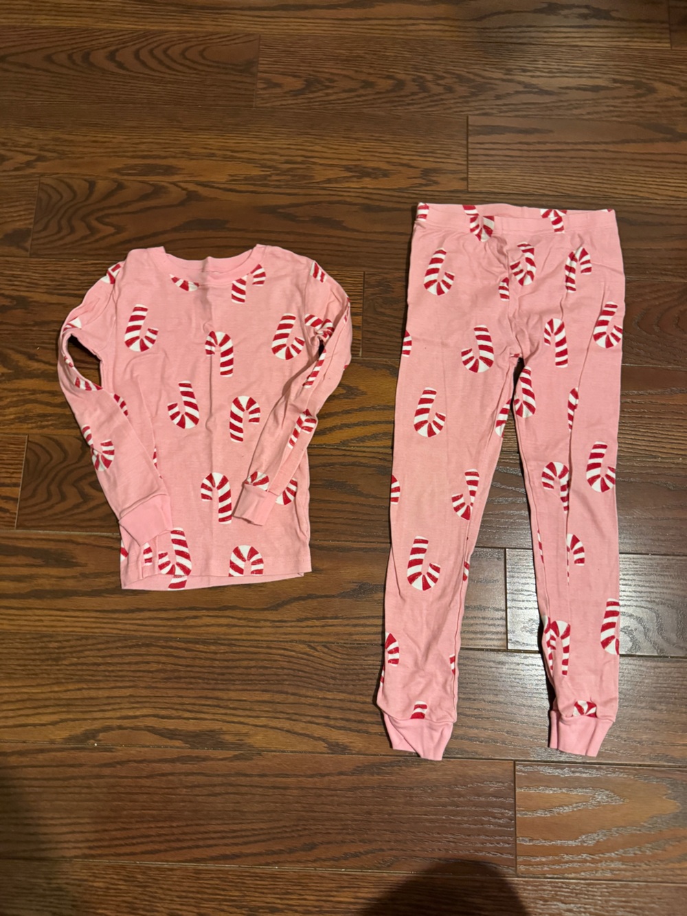 VARIETY SIZES: Carter's Pink Candy Cane Print Pajama Set